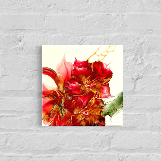 Golden Red Poinsettias (10x10)